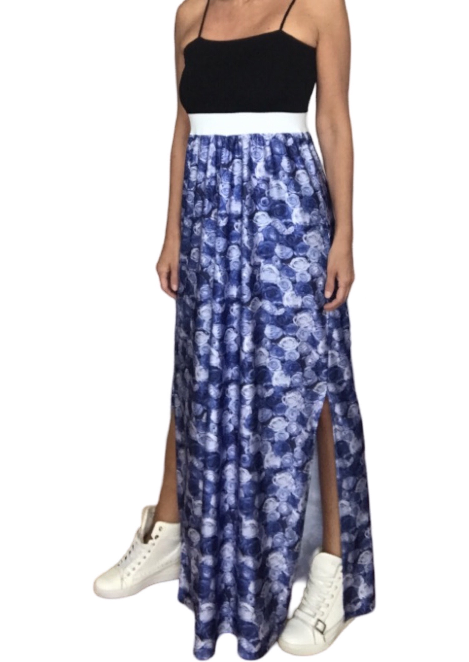 Dlouhé letní šaty BOROS DR-L-ROS01